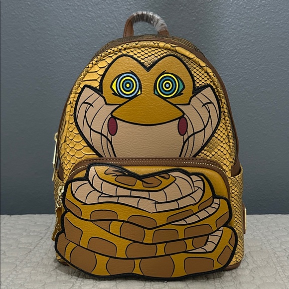 Loungefly Handbags - Loungefly Brown and Yellow Snake Backpack